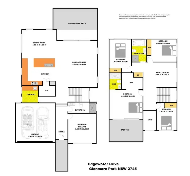 Floorplan of Homely house listing, 49 Edgewater Drive, Glenmore Park NSW 2745