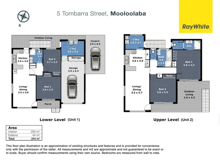 Floorplan of Homely block of units listing, 5 Tombarra Street, Mooloolaba QLD 4557
