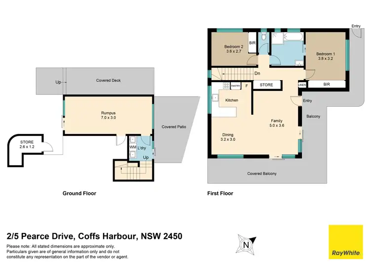 Floorplan of Homely townhouse listing, 2/5 Pearce Drive, Coffs Harbour NSW 2450