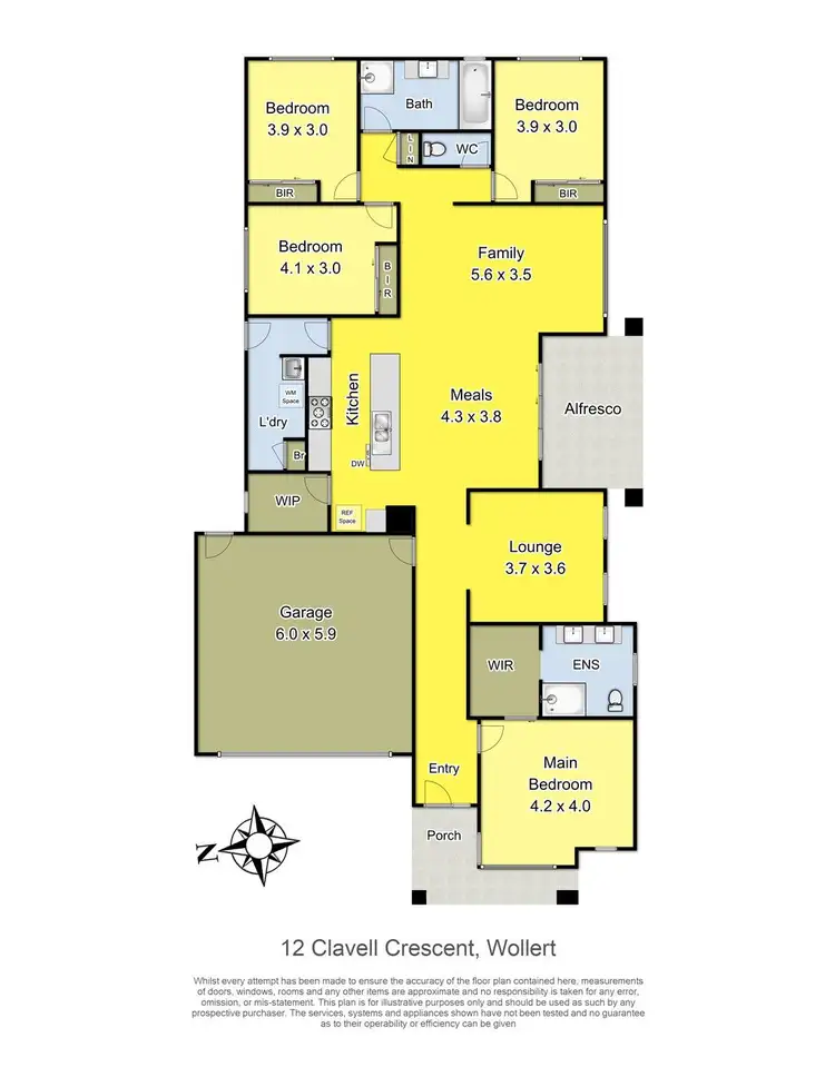 Floorplan of Homely house listing, 12 Clavell Crescent, Wollert VIC 3750