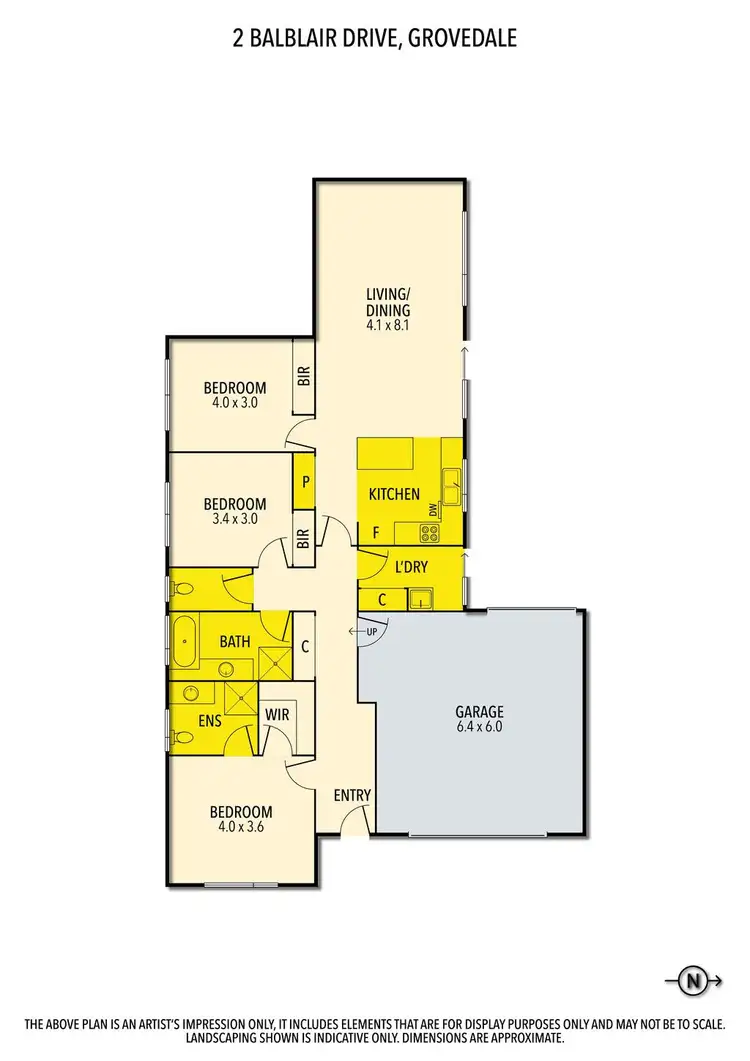 Floorplan of Homely house listing, 2 Balblair Drive, Grovedale VIC 3216