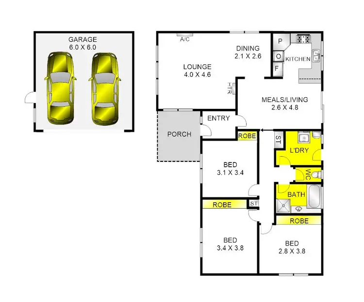 Floorplan of Homely house listing, 2 Remington Street, Corio VIC 3214