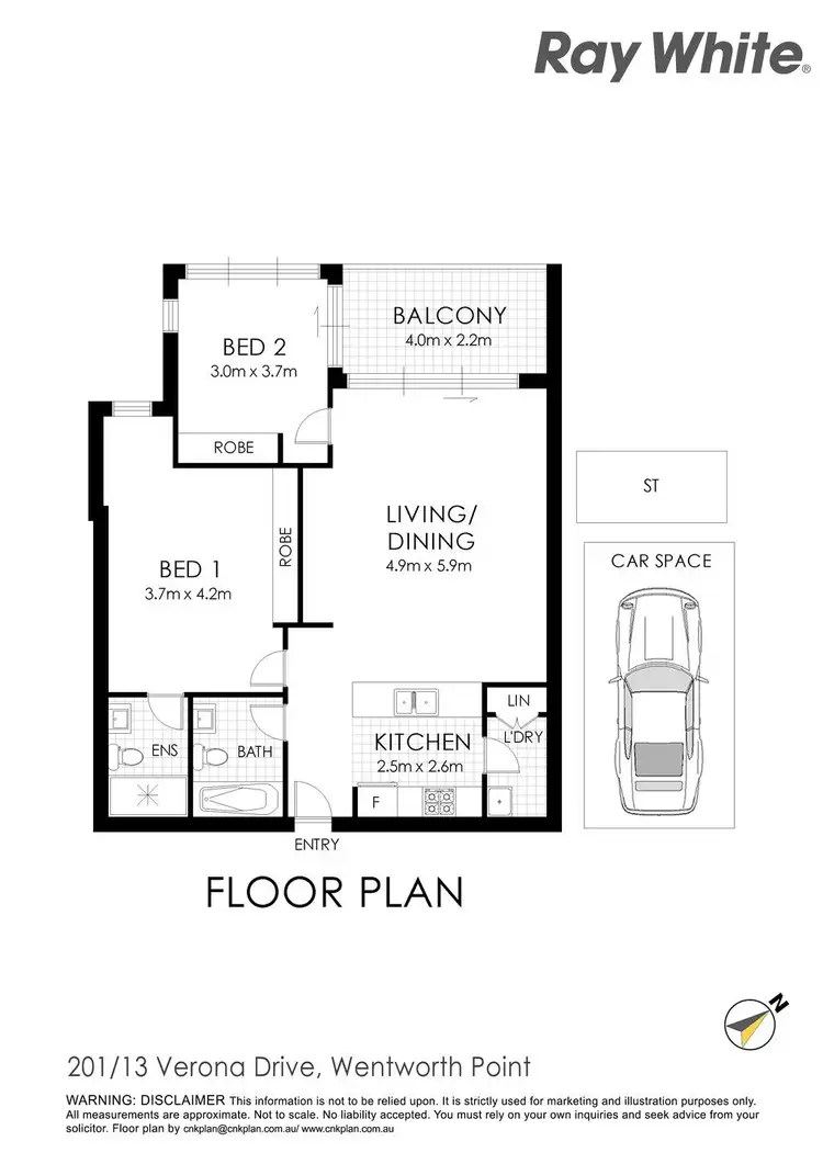 Floorplan of Homely apartment listing, 201/13 Verona Drive, Wentworth Point NSW 2127