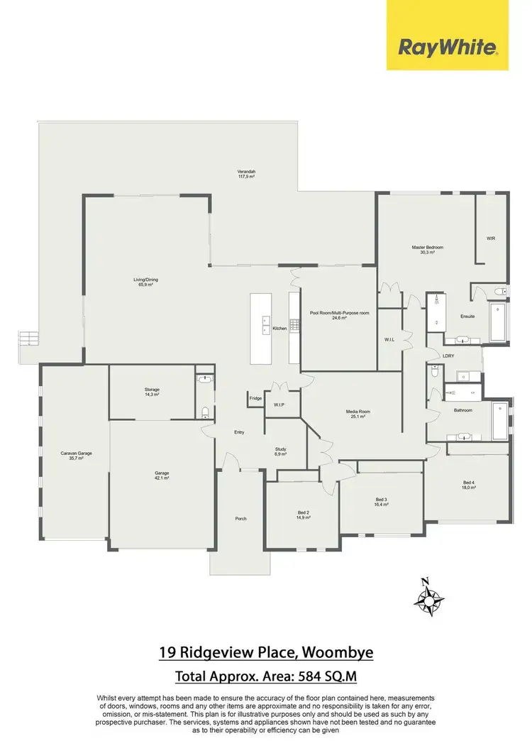 Floorplan of Homely house listing, 19 Ridgeview Place, Woombye QLD 4559