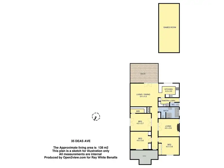 Floorplan of Homely house listing, 35 Deas Street, Benalla VIC 3672