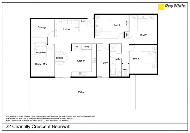 Floorplan of Homely house listing, 22 Chantilly Crescent, Beerwah QLD 4519