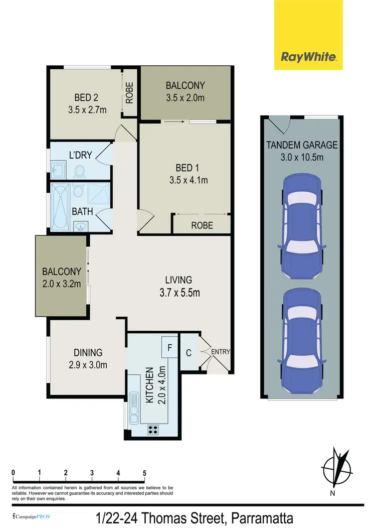 Floorplan of Homely unit listing, 1/22-24 Thomas Street, Parramatta NSW 2150