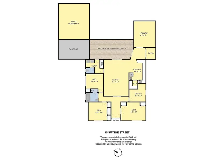Floorplan of Homely house listing, 75 Smythe Street, Benalla VIC 3672