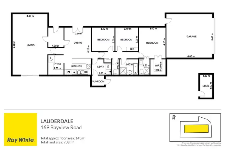 Floorplan of Homely house listing, 169 Bayview Road, Lauderdale TAS 7021