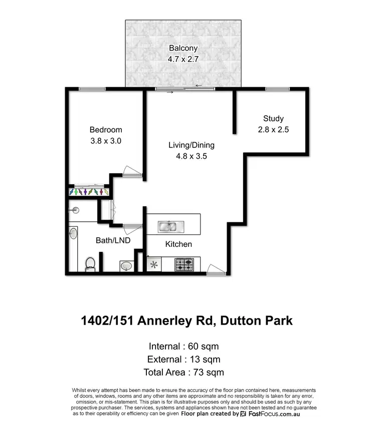 Floorplan of Homely unit listing, 1402/151 Annerley Road, Dutton Park QLD 4102
