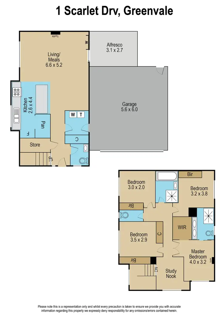 Floorplan of Homely house listing, 1 Scarlet Drive, Greenvale VIC 3059