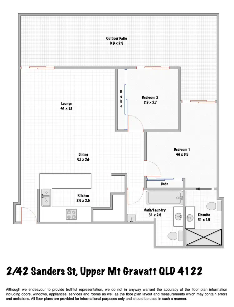 Floorplan of Homely apartment listing, 2/42 Sanders Street, Upper Mount Gravatt QLD 4122