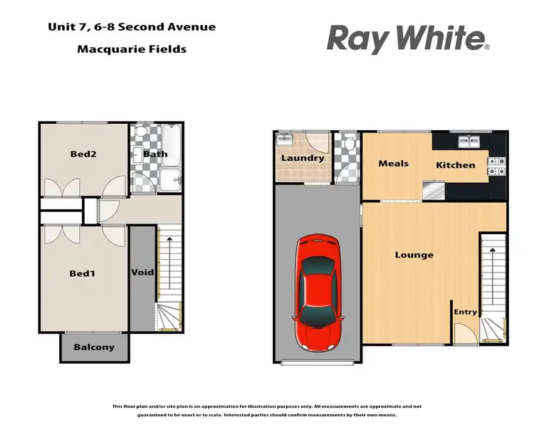 Floorplan of Homely townhouse listing, 7/6-8 Second Avenue, Macquarie Fields NSW 2564