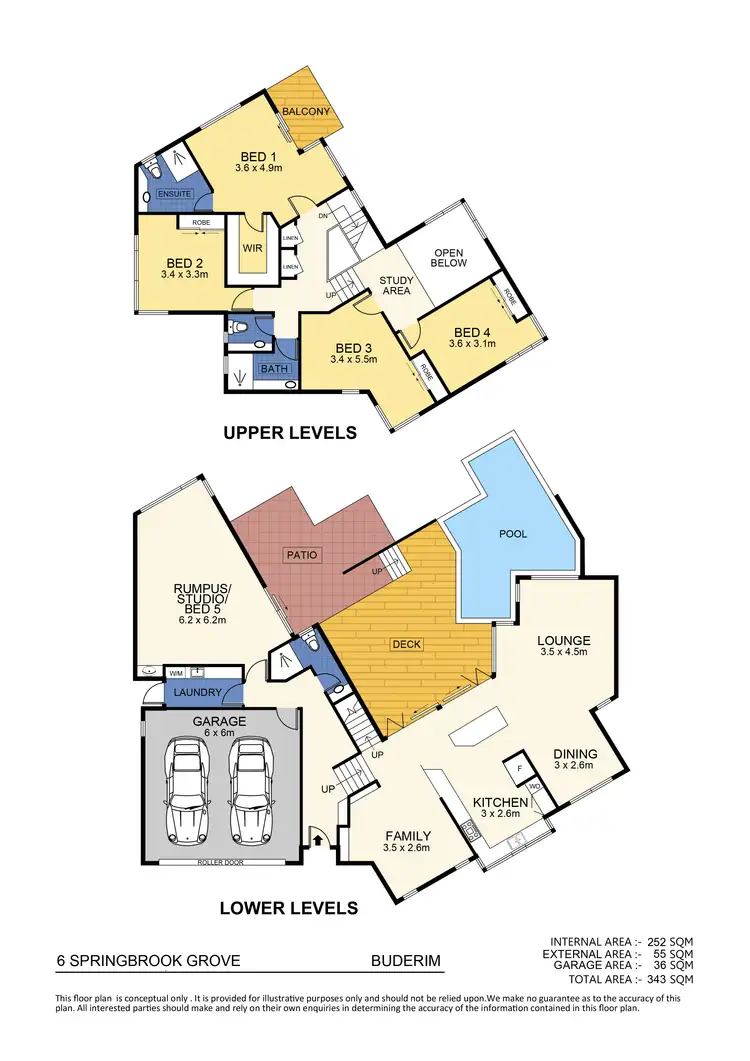 Floorplan of Homely house listing, 6 Springbrook Grove, Buderim QLD 4556