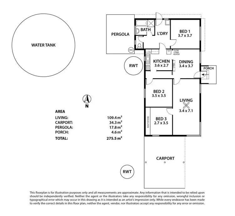 Floorplan of Homely rural property listing, 141 Harrison Road, Charleston SA 5244