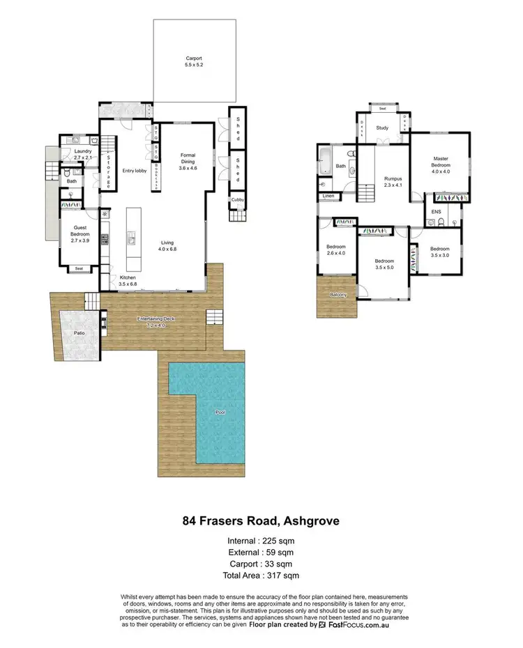 Floorplan of Homely house listing, 84 Frasers Road, Ashgrove QLD 4060