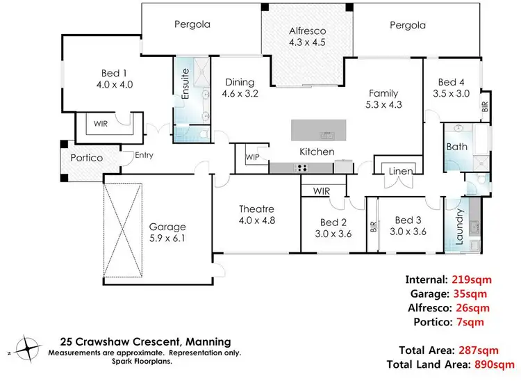 Floorplan of Homely house listing, 25 Crawshaw Crescent, Manning WA 6152