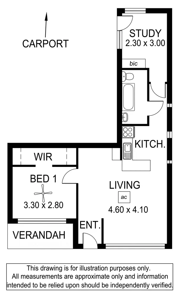 Floorplan of Homely unit listing, 10/635-637 South Road, Black Forest SA 5035