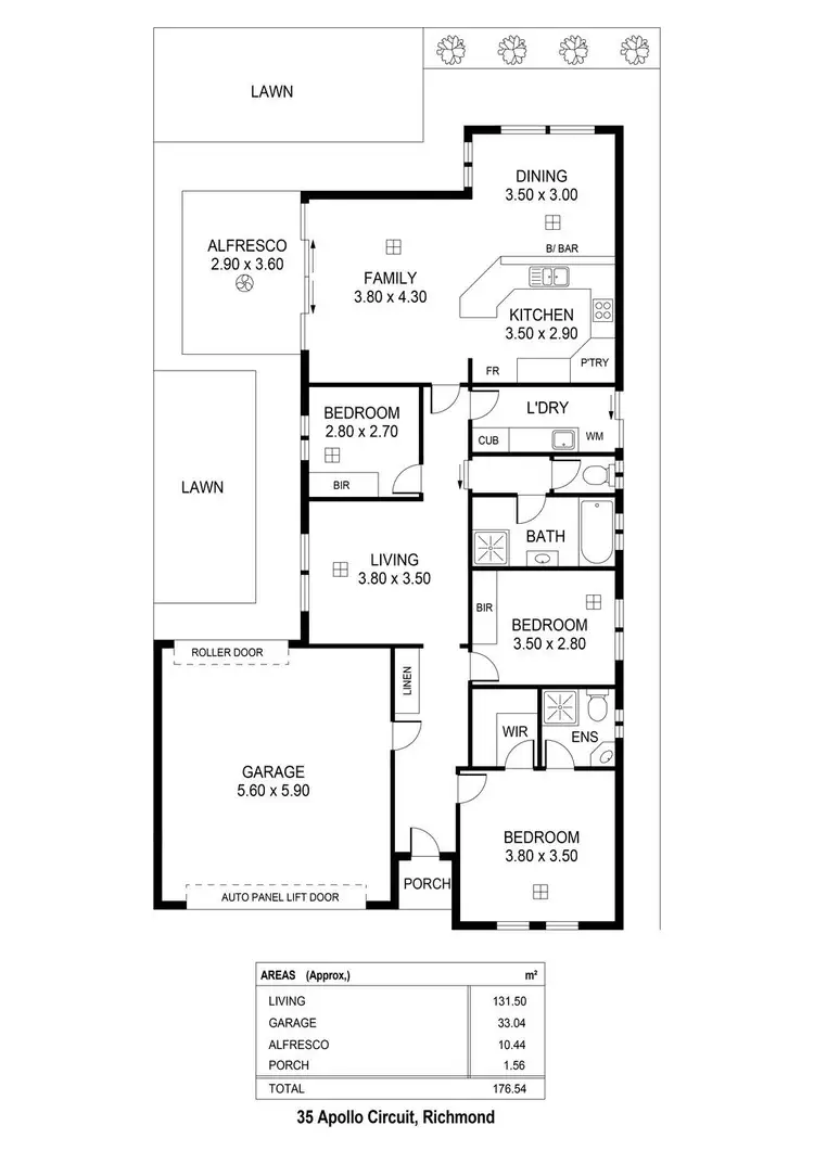 Floorplan of Homely house listing, 35 Apollo Circuit, Richmond SA 5033