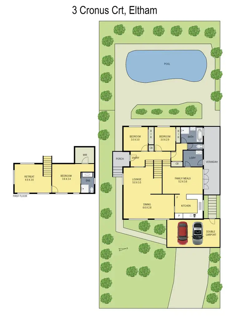 Floorplan of Homely house listing, 3 Cronus Court, Eltham VIC 3095