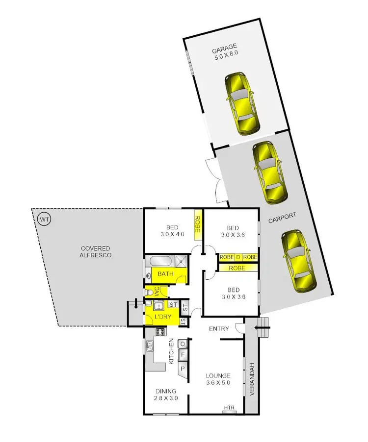 Floorplan of Homely house listing, 17 Rodbrough Crescent, Corio VIC 3214