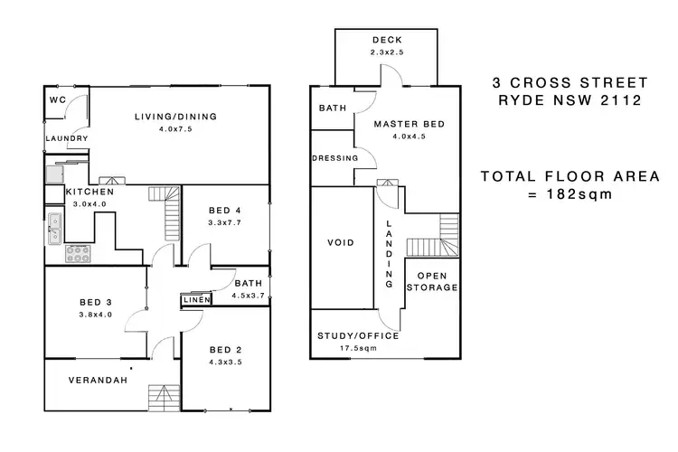 Floorplan of Homely house listing, 3 Cross Street, Ryde NSW 2112