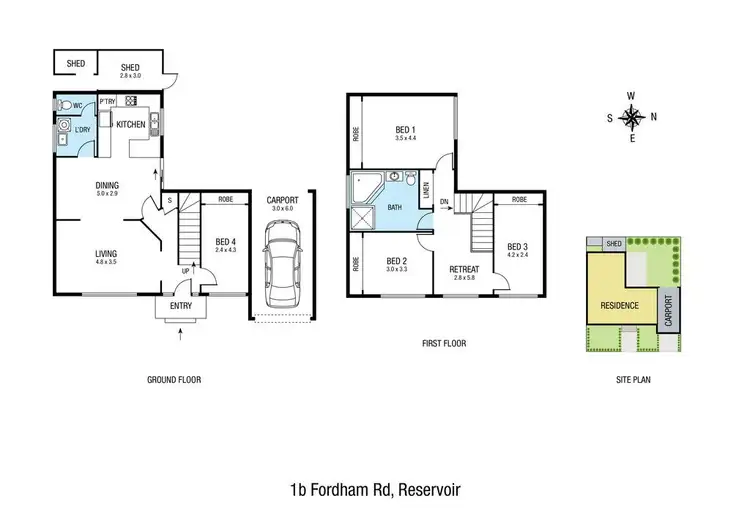 Floorplan of Homely house listing, 1B Fordham Road, Reservoir VIC 3073