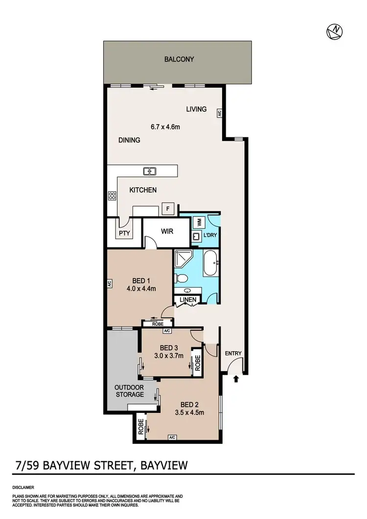 Floorplan of Homely apartment listing, 7/59 Bayview Boulevard, Bayview NT 820