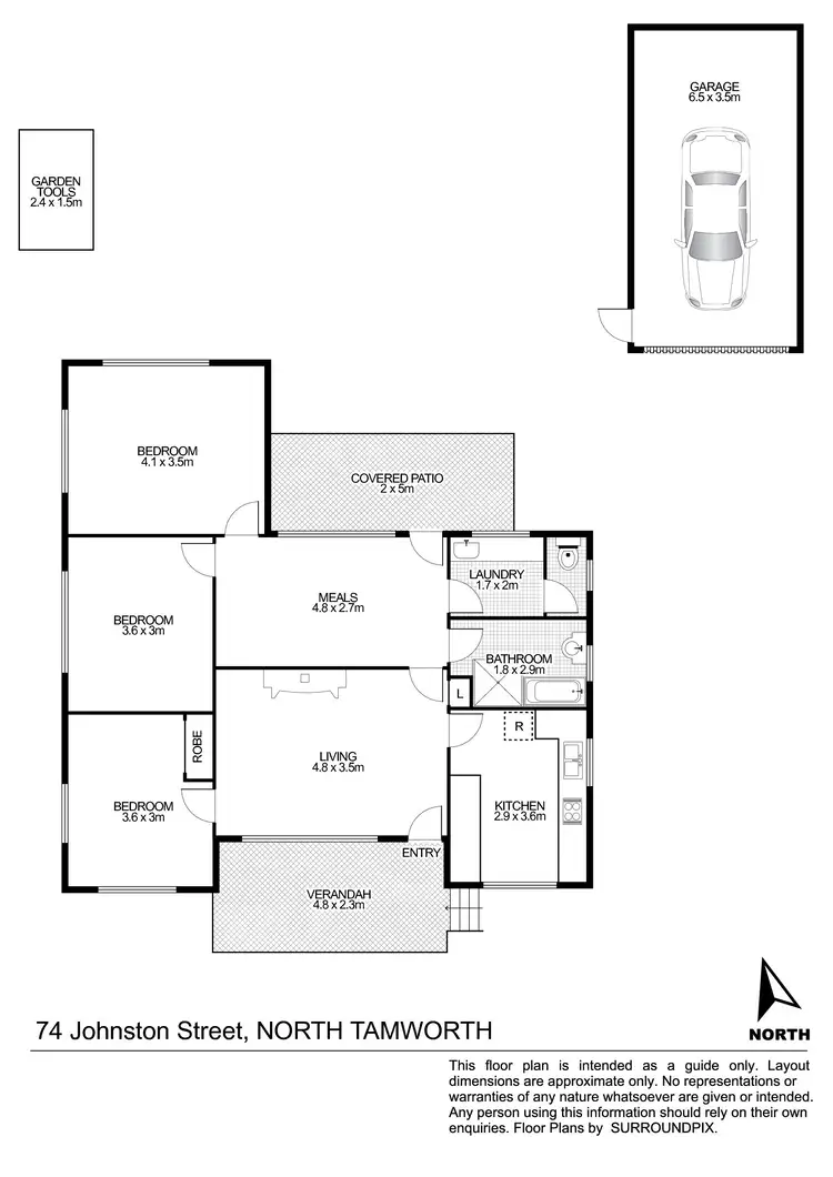 Floorplan of Homely house listing, 74 Johnston Street, Tamworth NSW 2340