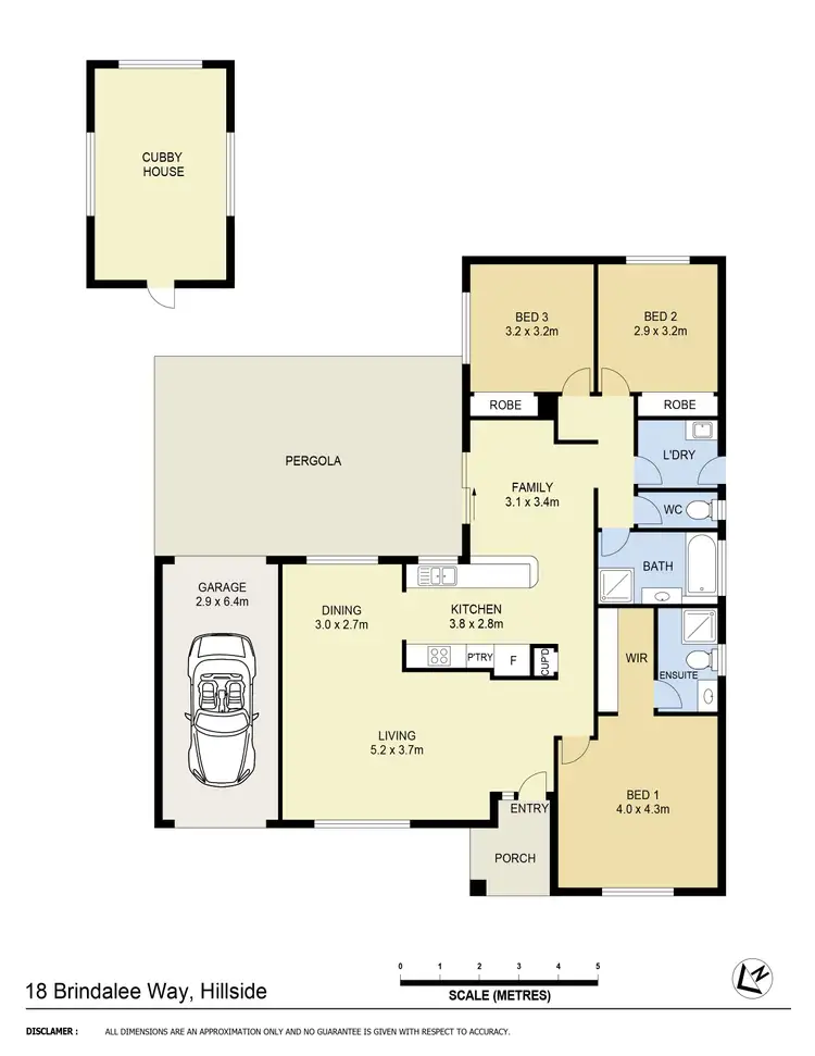 Floorplan of Homely house listing, 18 Brindalee Way, Hillside VIC 3037