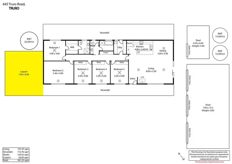 Floorplan of Homely house listing, 645 Truro Road, Truro SA 5356