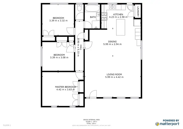 Floorplan of Homely house listing, 21 Mellor Grove, Swan Hill VIC 3585