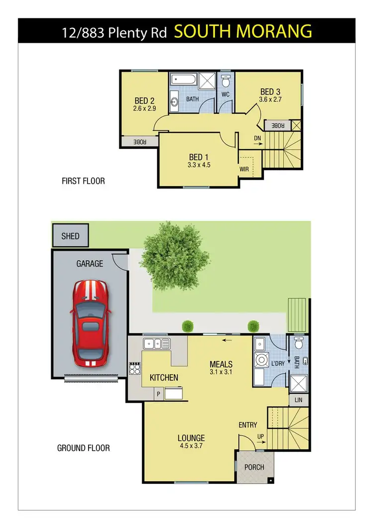 Floorplan of Homely townhouse listing, 12/883 Plenty Road, South Morang VIC 3752