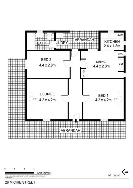 Floorplan of Homely house listing, 28 Michie Street, Elmore VIC 3558
