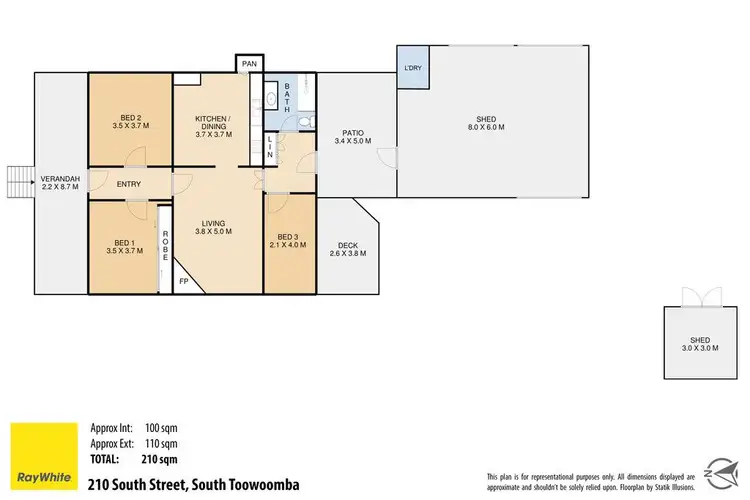 Floorplan of Homely house listing, 210 South Street, South Toowoomba QLD 4350