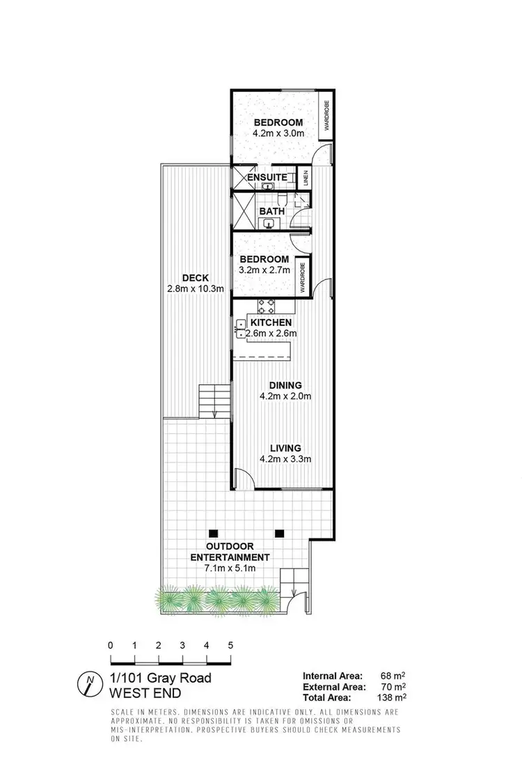 Floorplan of Homely unit listing, 1/101 Gray Road, West End QLD 4101
