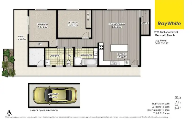 Floorplan of Homely unit listing, 2/21 Tamborine Street, Mermaid Beach QLD 4218
