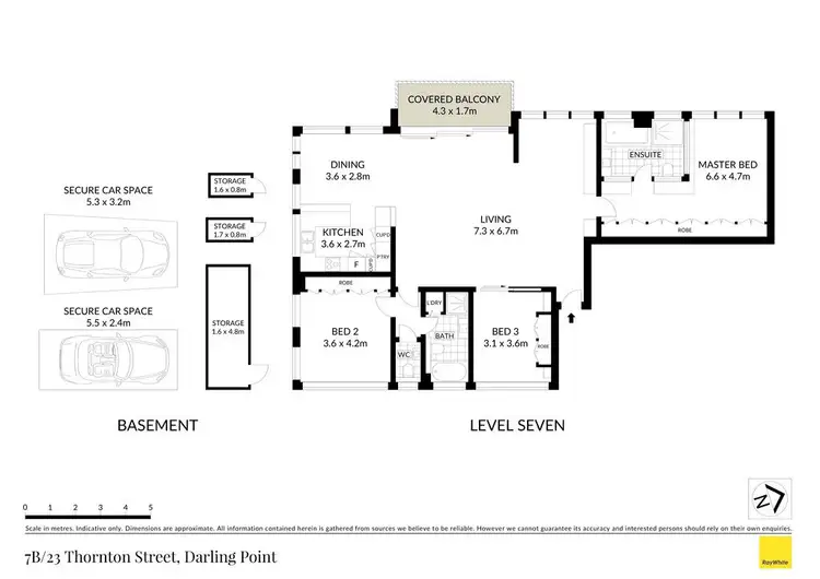 Floorplan of Homely apartment listing, 7B & C/23 Thornton Street, Darling Point NSW 2027