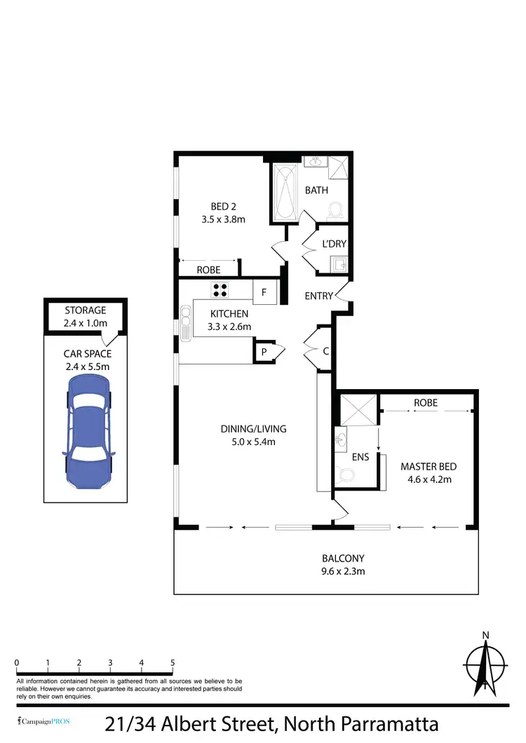 Floorplan of Homely apartment listing, 21/34 Albert Street, North Parramatta NSW 2151