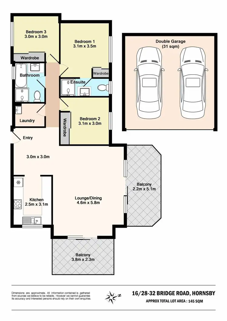 Floorplan of Homely unit listing, 16/28-32 Bridge Road, Hornsby NSW 2077
