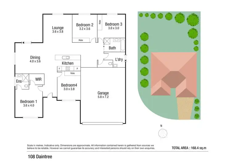 Floorplan of Homely house listing, 108 Daintree Drive, Bushland Beach QLD 4818
