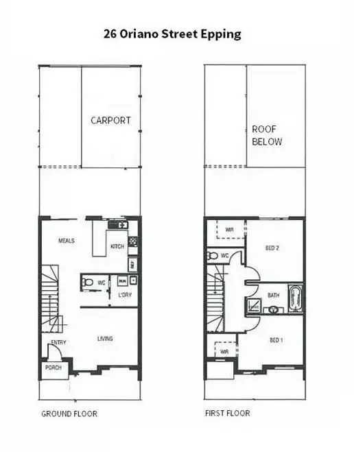 Floorplan of Homely townhouse listing, 26 Oriano Street, Epping VIC 3076