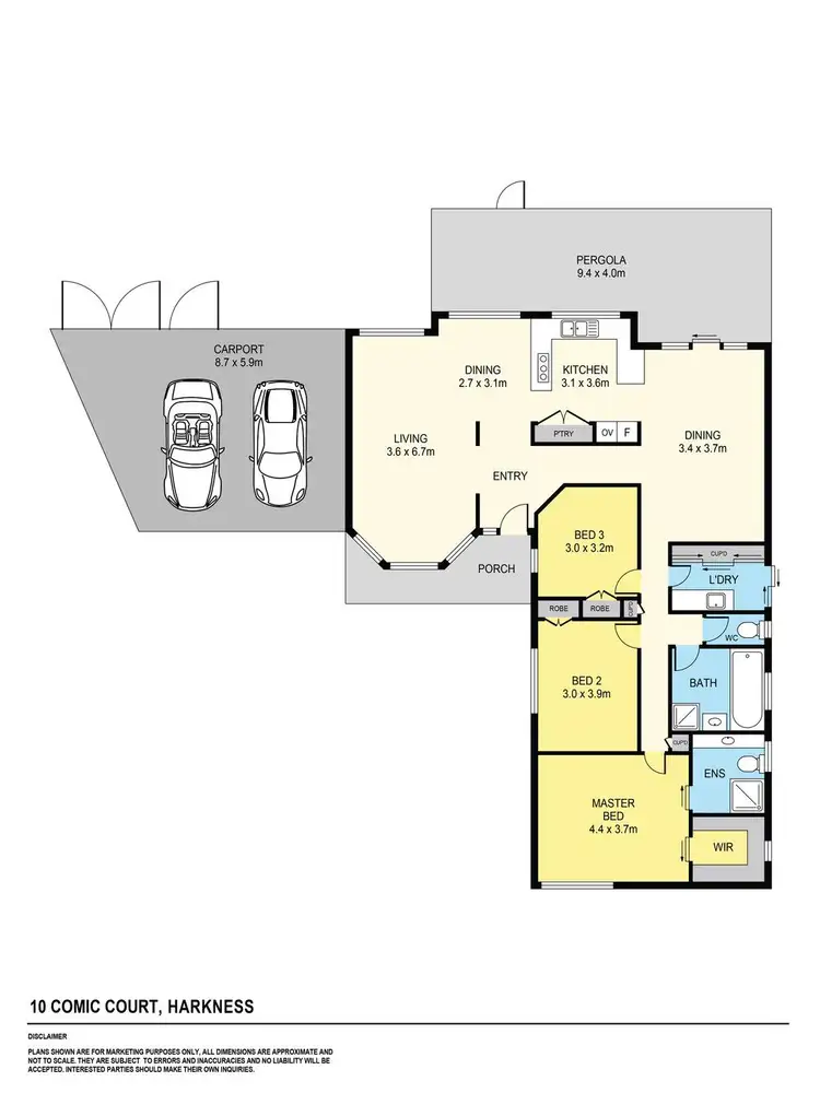 Floorplan of Homely house listing, 10 Comic Court, Harkness VIC 3337