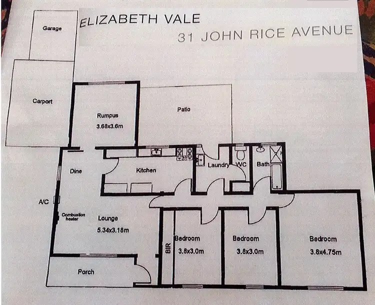 Floorplan of Homely house listing, 31 John Rice Avenue, Elizabeth Vale SA 5112
