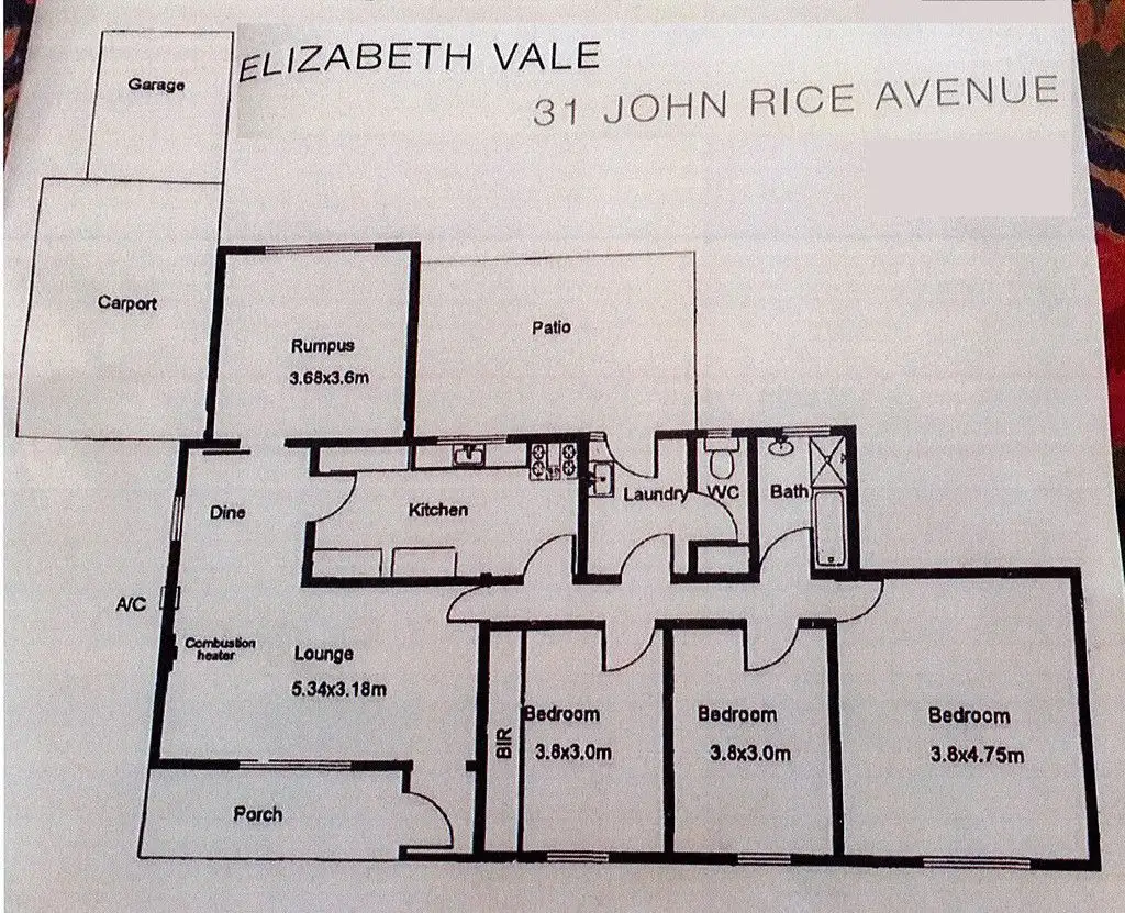 Floorplan of Homely house listing, 31 John Rice Avenue, Elizabeth Vale SA 5112