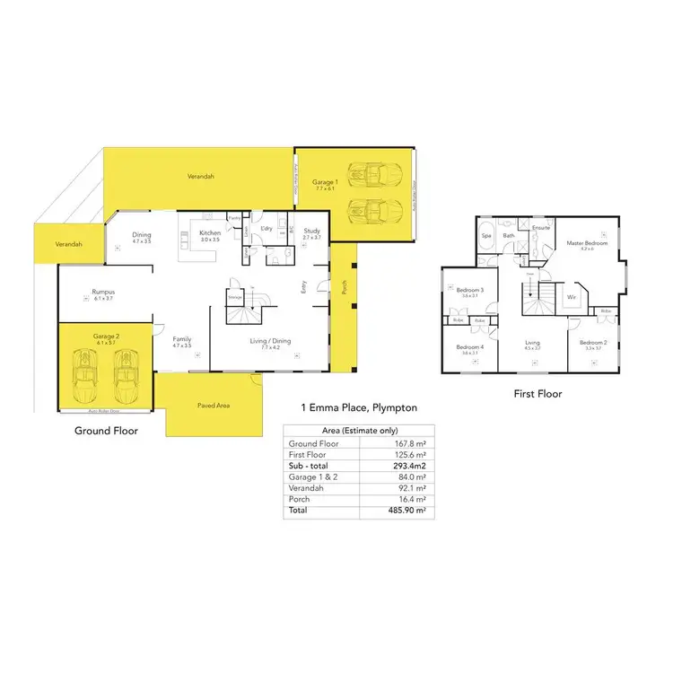 Floorplan of Homely house listing, 1 Emma Place, Plympton SA 5038