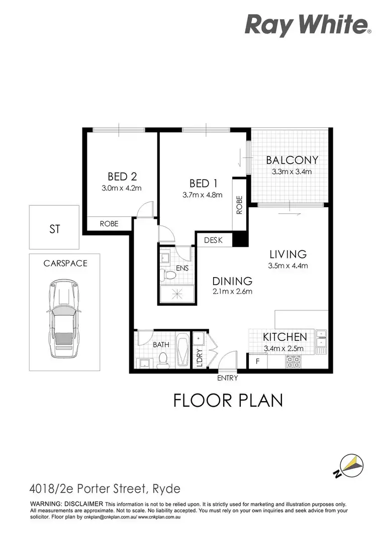 Floorplan of Homely apartment listing, 4018/2E PORTER Street, Ryde NSW 2112