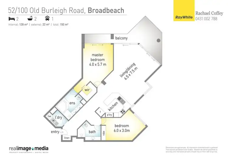 Floorplan of Homely apartment listing, 52 'Oceana On Broadbeach' 100 Old Burleigh Road, Broadbeach QLD 4218