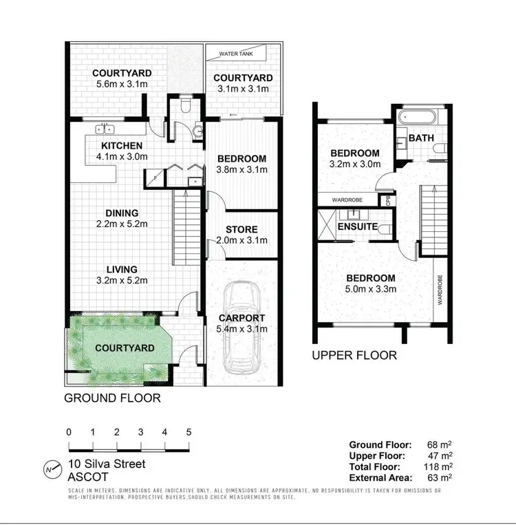 Floorplan of Homely townhouse listing, 10 Silva Street, Ascot QLD 4007