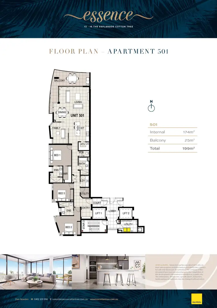 Floorplan of Homely unit listing, 501/13-15 The Esplanade, Maroochydore QLD 4558